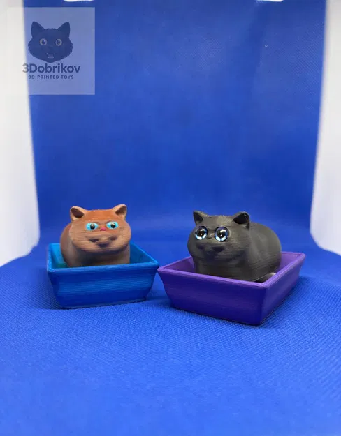 Clicker: Mèo con British trong khay cát vệ sinh - Image 1