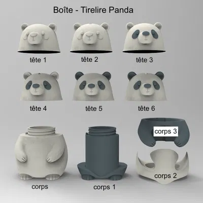 Boîte-Tirelire Panda (Hộp/Ống heo hình Panda)