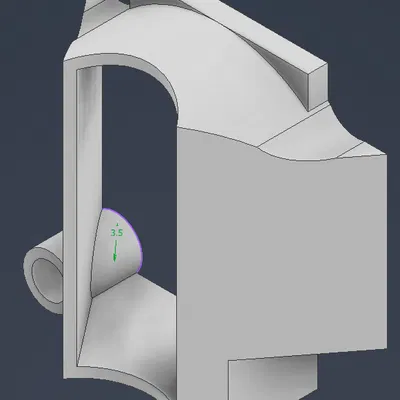 Ống dẫn gió quạt Cold Side cho Heatbrake AD5M (bản cải tiến)