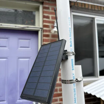 Giá gắn cột cho Harbor Breeze Solar Meshtastic Node kèm antenna SMA