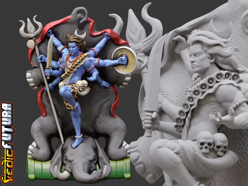 Shiva chiến thắng Gajasura (quỷ voi) – Shiva's Triumph over Gajasura - Image 7