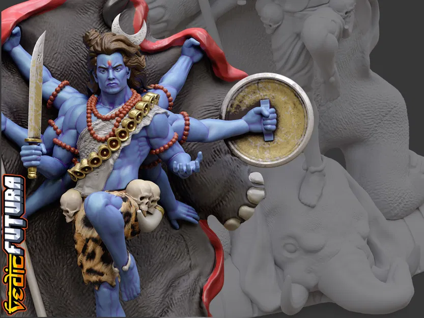 Shiva chiến thắng Gajasura (quỷ voi) – Shiva's Triumph over Gajasura - Image 13