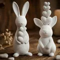 Heart Bunny Duo ♡ - Decor Thỏ Tim Tối Giản cho Easter - Thumbnail 1