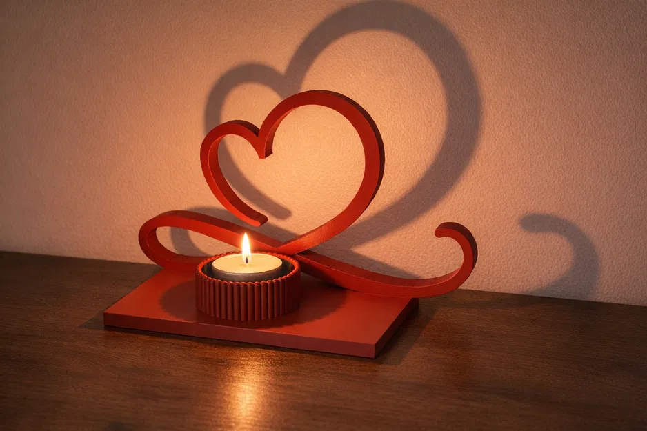 Đế nến tealight Trái tim Valentine - Image 1