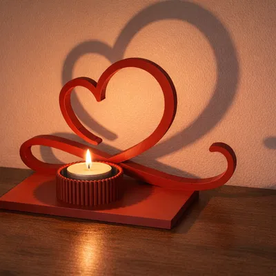 Đế nến tealight Trái tim Valentine