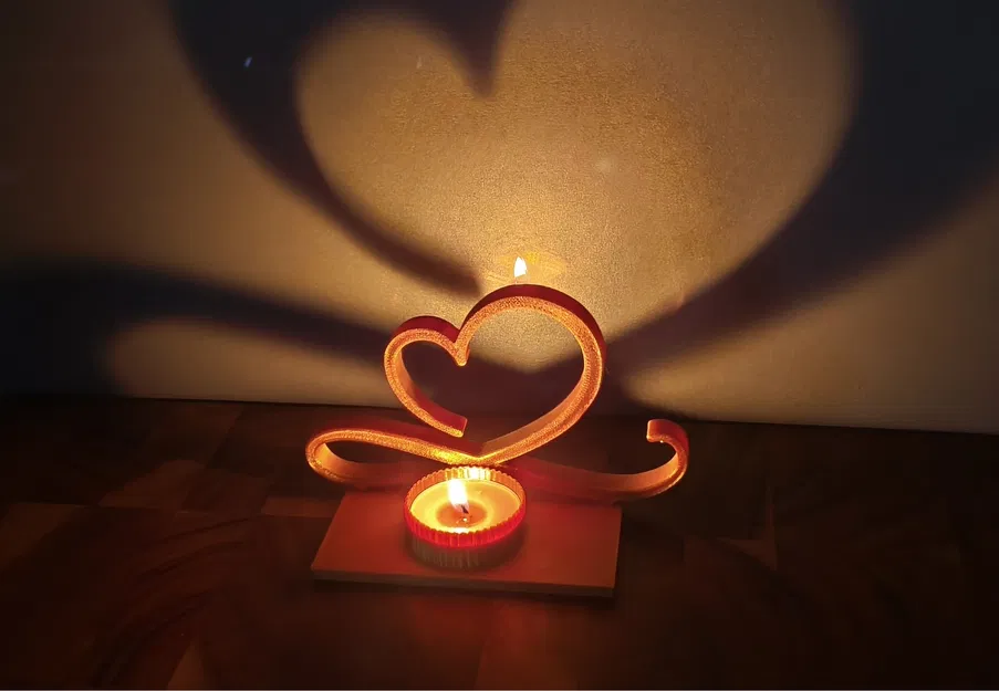 Đế nến tealight Trái tim Valentine - Image 2