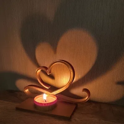 Đế nến tealight Trái tim Valentine