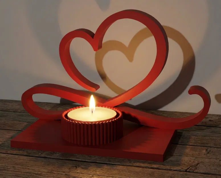 Đế nến tealight Trái tim Valentine - Image 5