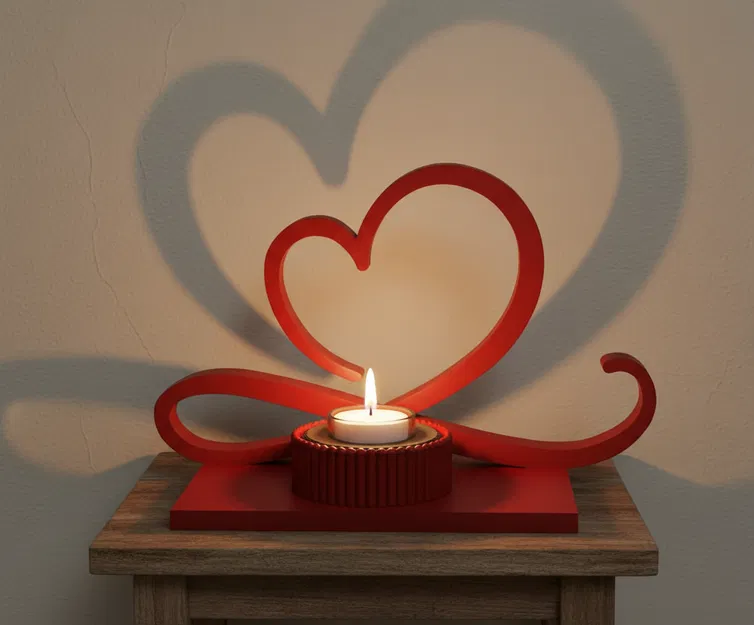 Đế nến tealight Trái tim Valentine - Image 6