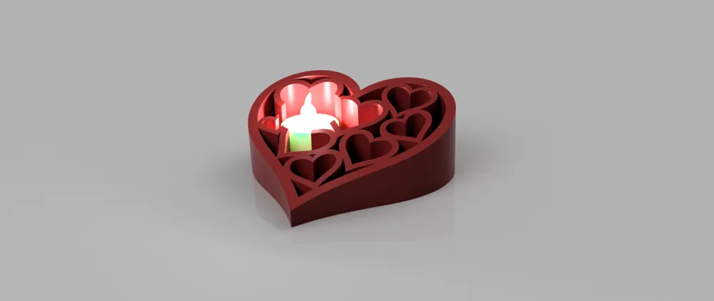 Đế nến tealight Trái tim Valentine - Image 2