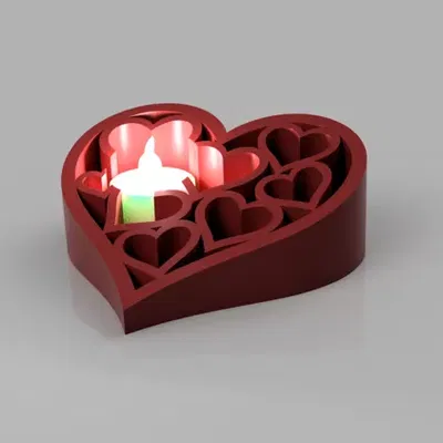 Đế nến tealight Trái tim Valentine