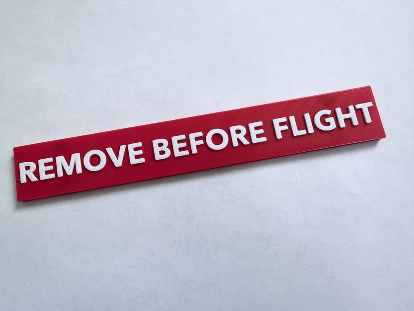 Bảng nam châm “Remove Before Flight” - Image 1