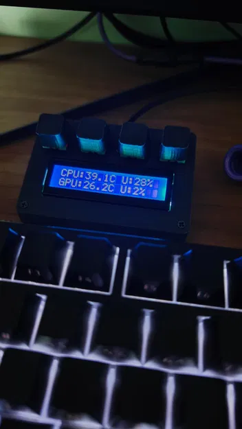 Macro Keyboard hiển thị nhiệt CPU & GPU (ESP32-C3 + LCD 16x2) - Image 2