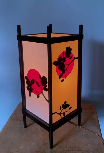 Đèn lồng Shoji (Shoji Lantern) – mẫu in 3D nhiều màu/1 màu - Image 2