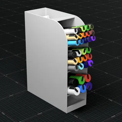 Kệ Đựng Marker Dọc Tối Giản (Có Thể Chỉnh Sửa)