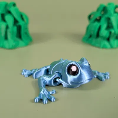 Ếch Poison Dart Frog – Mô Hình Keychain Articulated (Flexi)