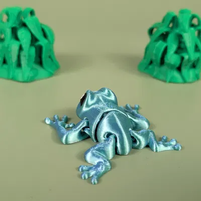 Ếch Poison Dart Frog – Mô Hình Keychain Articulated (Flexi)