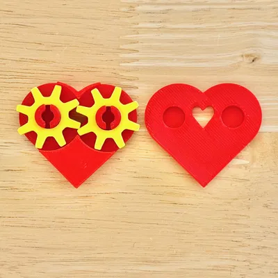 Fidget Trái Tim Bánh Răng (Ngày Valentine)