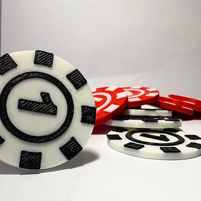 Poker Chips [Single Colour Printers]
