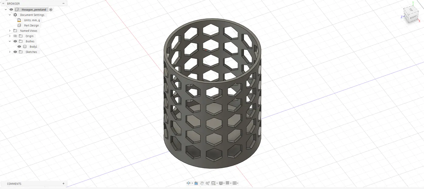 Ống Cắm Bút Lục Giác (Hexagon Pencil Stand) - Image 2