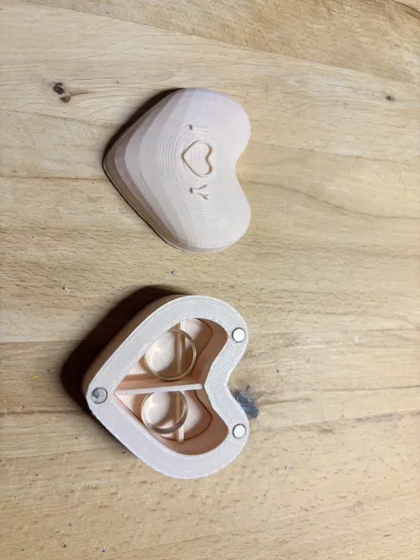 Hộp đựng nhẫn / hộp trang sức với nắp nam châm - Image 4