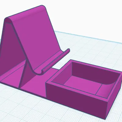 Khay đựng đồ ăn/kẹo kiêm giá đỡ điện thoại (food/phone holder)