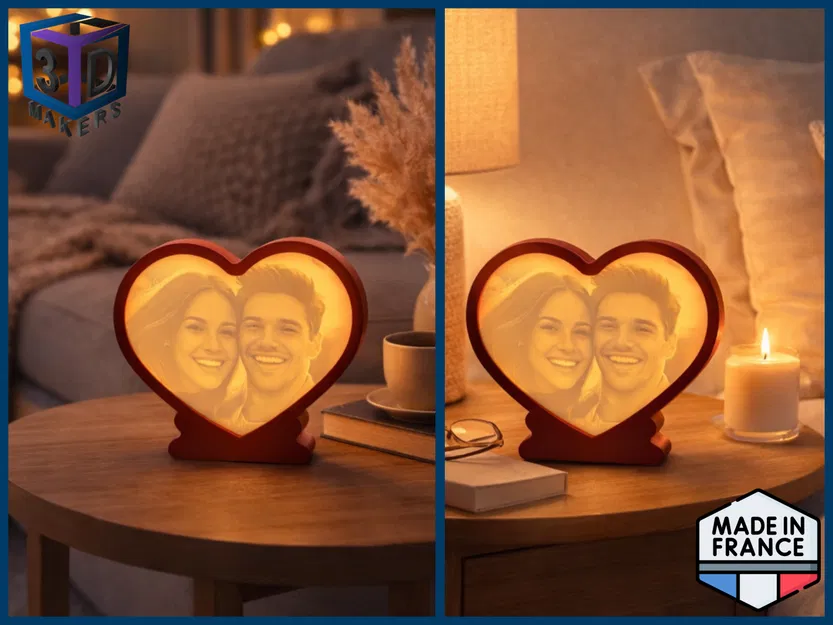 Khung Đèn Lithophane Hình Trái Tim - Image 2