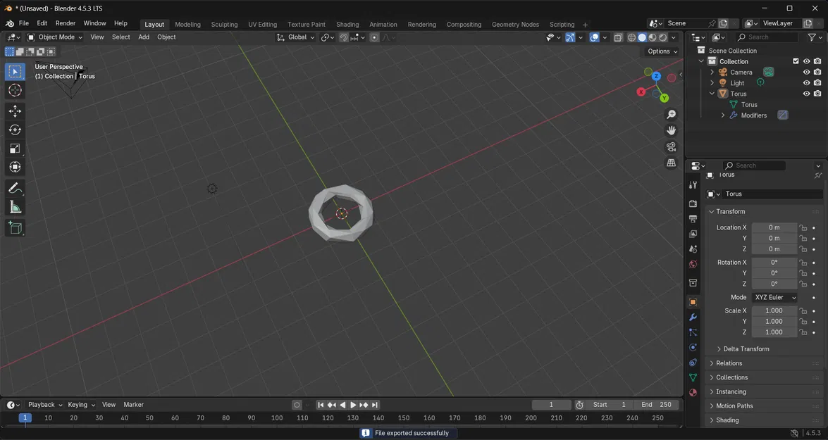Vòng xuyến low-poly (Low-poly torus) - Image 1