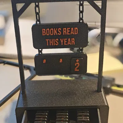 Bảng treo theo dõi sách đã đọc (Hanging sign book tracker)