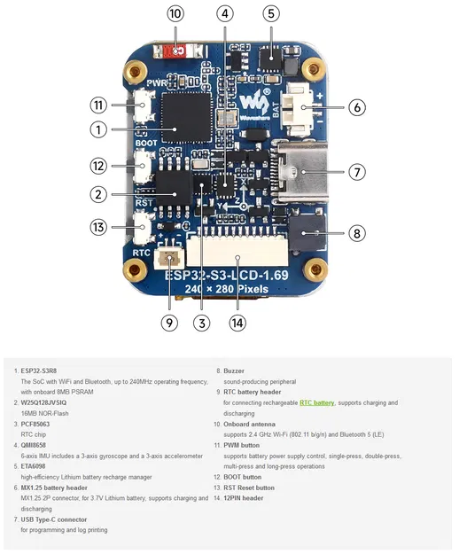 Vỏ ESP32-S3 1.69 inch - Image 2