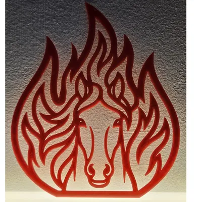 Tranh treo tường Horse in fire (Wallart)