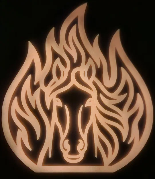 Tranh treo tường Horse in fire (Wallart) - Image 2