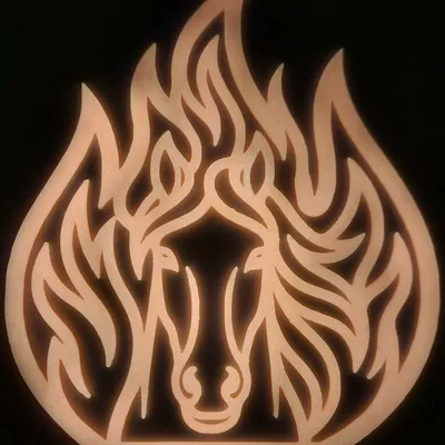 Tranh treo tường Horse in fire (Wallart)