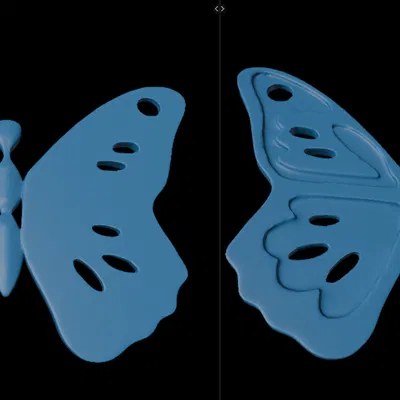 Bông Tai & Móc Giữ Chìa Khóa Hình Bươm Bướm (Butterfly Key Holder Earring)