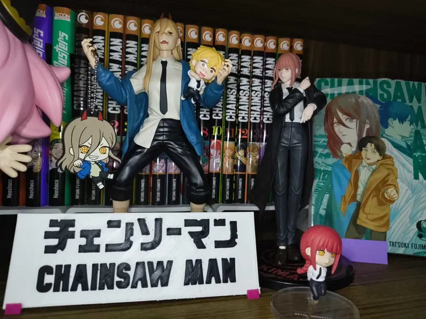 Bảng trang trí (deco plate) Chainsaw Man hai màu - Image 1