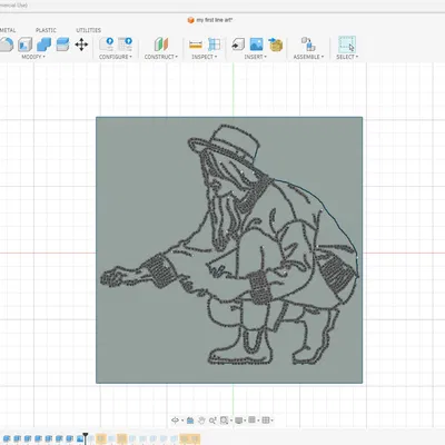 Line art: Cô gái làm vườn