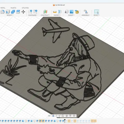 Line art: Cô gái làm vườn