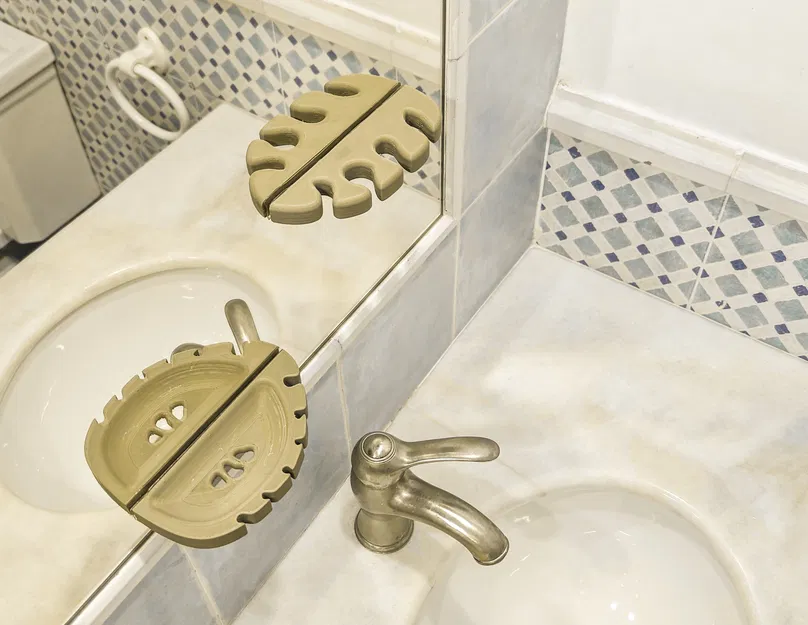 Mirror Leaves – Bộ organizer hình lá cho gương phòng tắm - Image 4