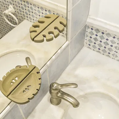 Mirror Leaves – Bộ organizer hình lá cho gương phòng tắm