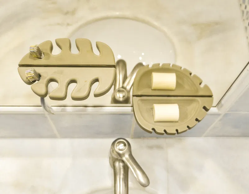 Mirror Leaves – Bộ organizer hình lá cho gương phòng tắm - Image 6