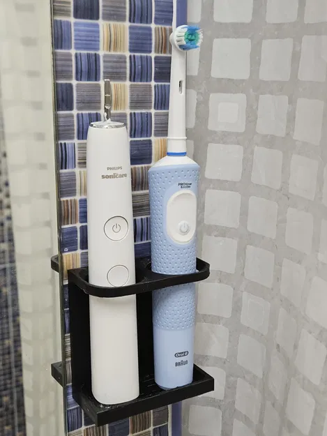 Giá treo tường bàn chải điện universal – Philips Sonicare/Oral-B/Braun, 1 mảnh - Image 2