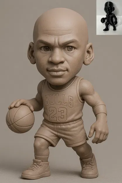 Chibi Michael Jordan (mô hình 3D chibi) - Image 1