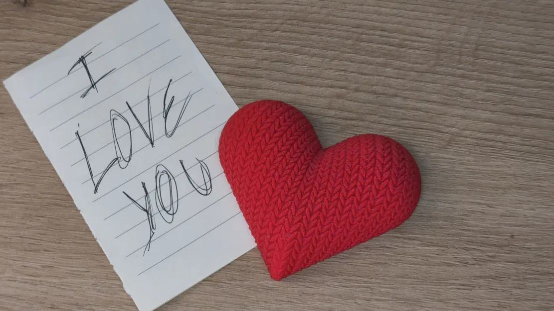 Nam châm Trái tim vân dệt (Knit Heart Magnet) - Image 2