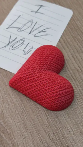 Nam châm Trái tim vân dệt (Knit Heart Magnet) - Image 4