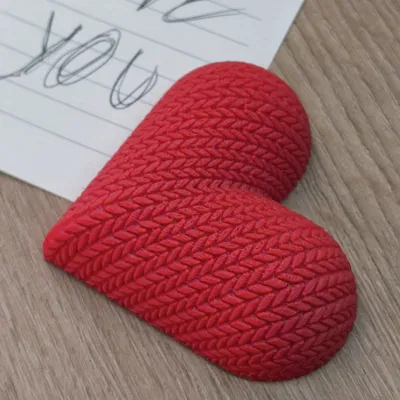 Nam châm Trái tim vân dệt (Knit Heart Magnet)