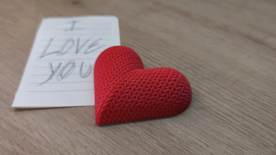 Nam châm Trái tim vân dệt (Knit Heart Magnet) - Image 7