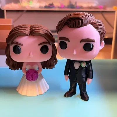 Cặp cô dâu chú rể đám cưới phong cách FunkoPop