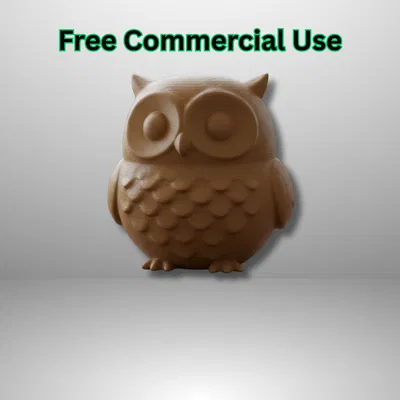 Tượng Cú Tròn Dễ Thương Để Bàn