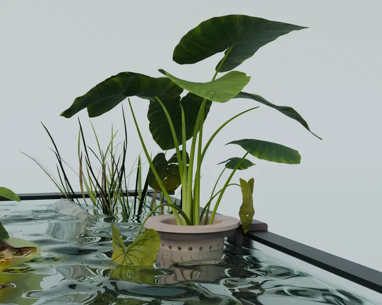 Chậu trồng cây treo mép bể cá (Suspended aquarium planter) - Image 1