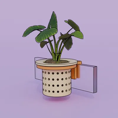 Chậu trồng cây treo mép bể cá (Suspended aquarium planter)